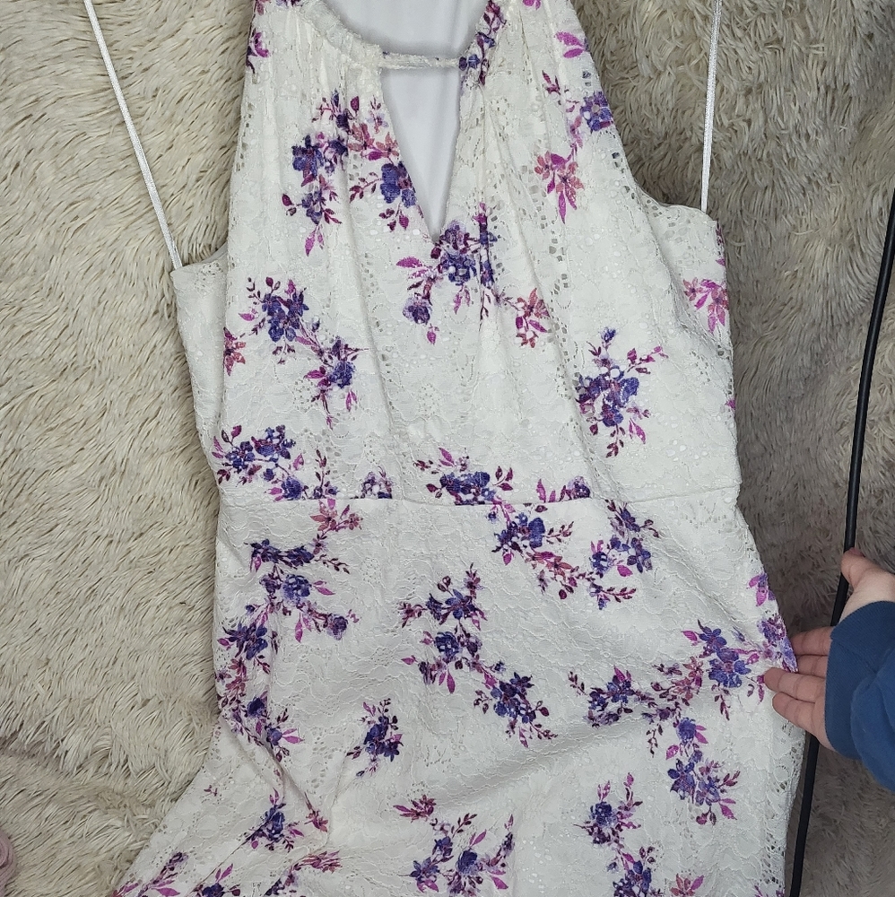 White floral dress
